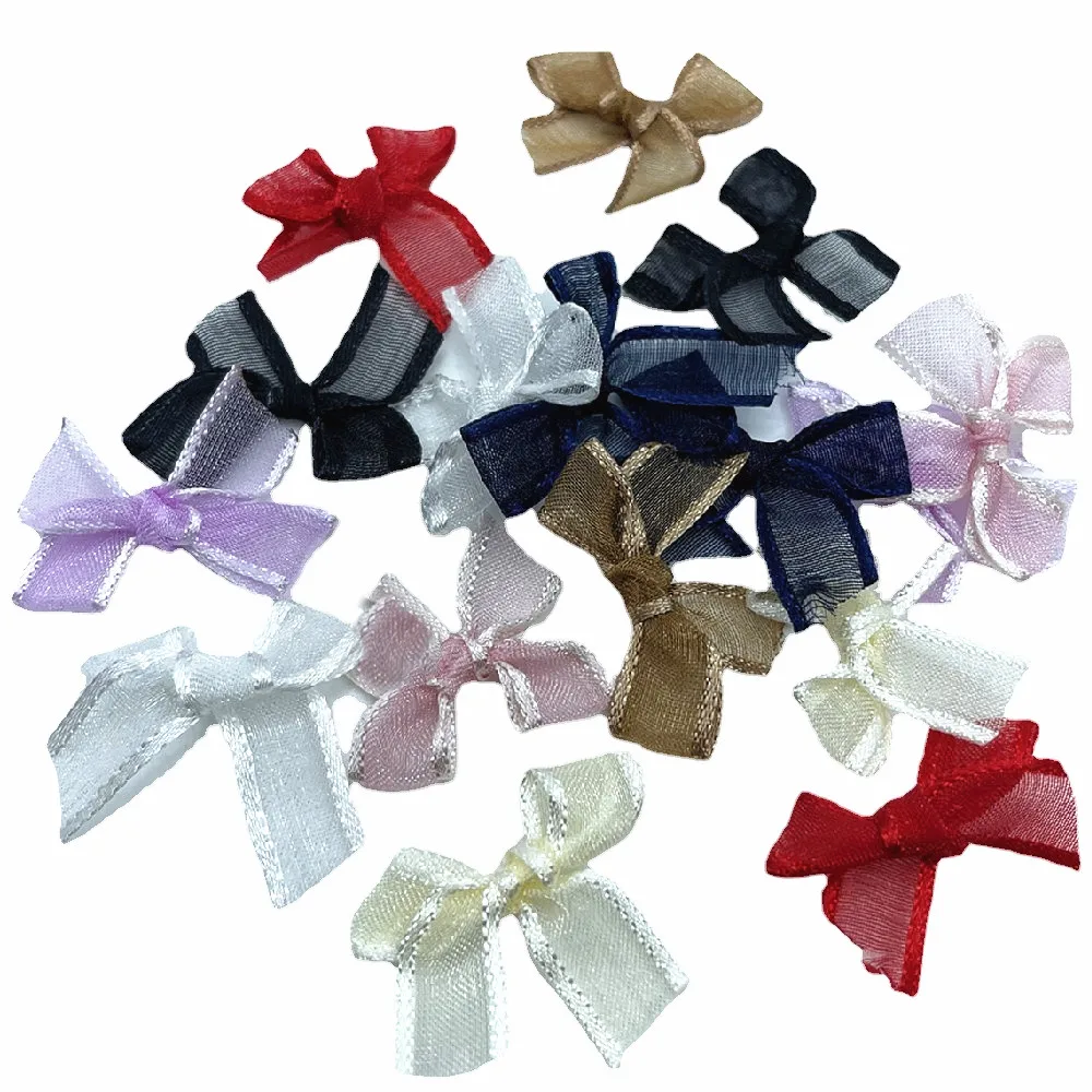 

20Pcs 30mm Satin Ribbon Organza BOW Appliques/Craft/Wedding Decoration Pick Colors
