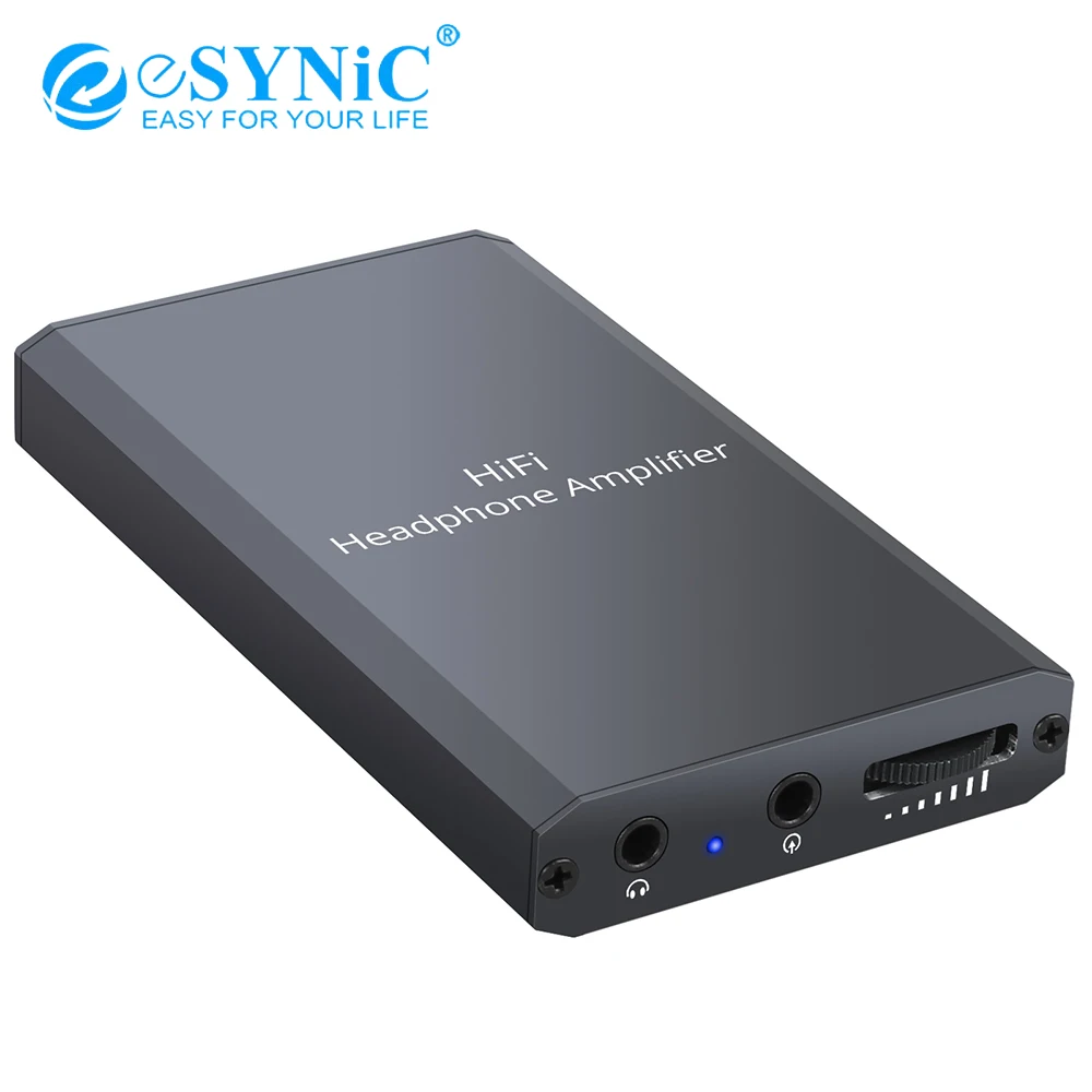 

ESYNiC 16-300Ω HiFi усилитель для наушников THD + N 0.0003% усилитель для наушников 1000 мАч Портативная зарядка 3,5 мм двухступенчатый усилитель