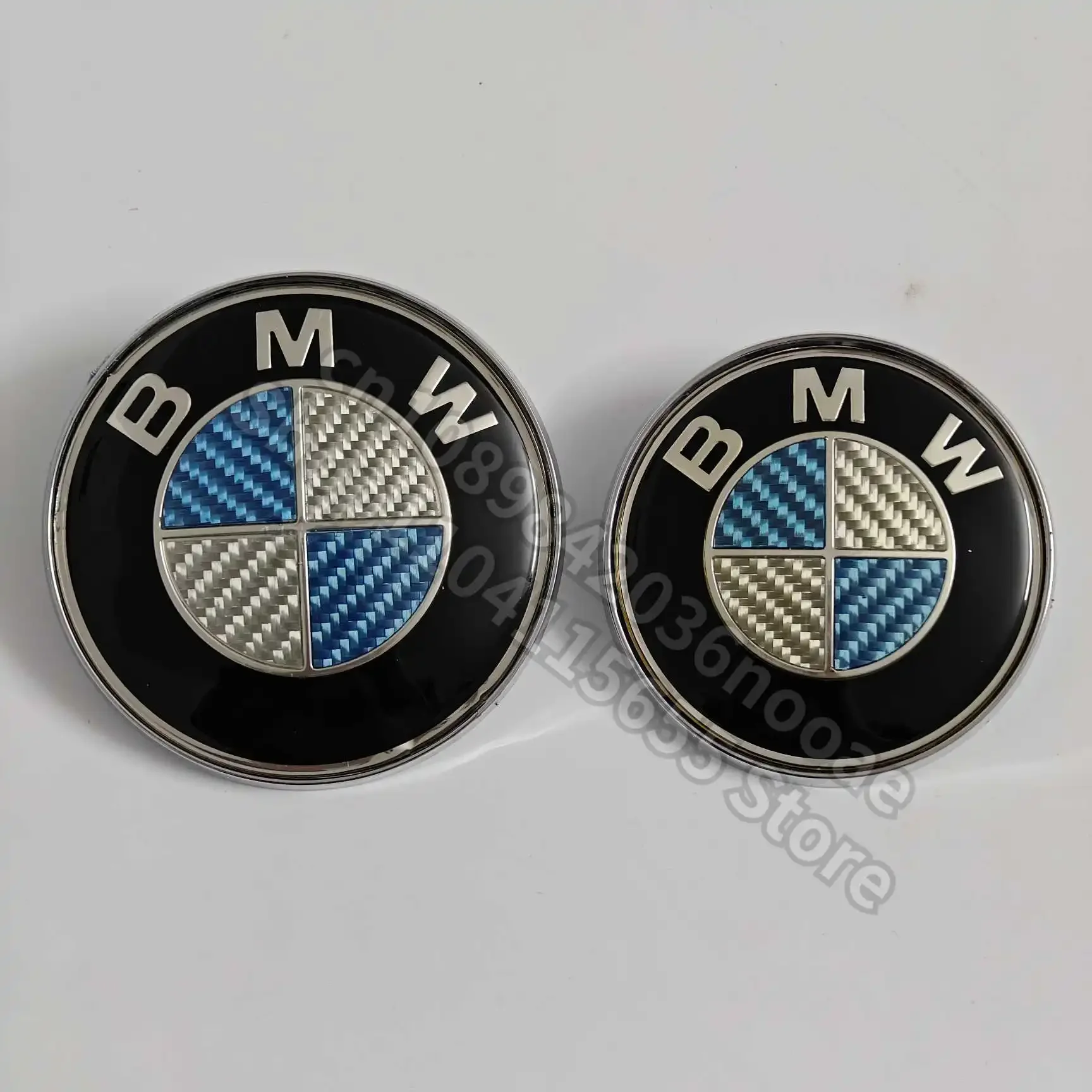 Фото Эмблема из карбона для переднего капота и заднего багажника, логотип для BMW E46 E90 F30 F10 F20 G20 E87 E60 E63 F01 F02 G14 E83, аксессуары для автомобилей №1