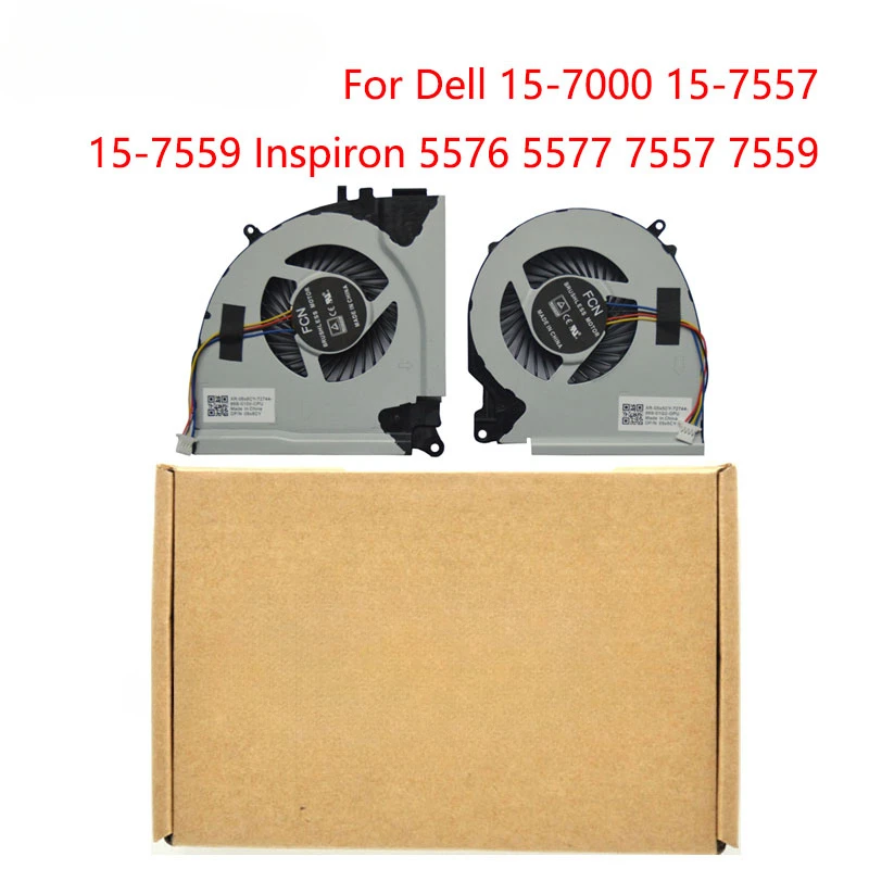 Сменный вентилятор охлаждения ЦП + ГП 0RJX6N 04X5CY для Dell 15-7000 15-7557 15-7559 Inspiron 5576 5577 7557 7559