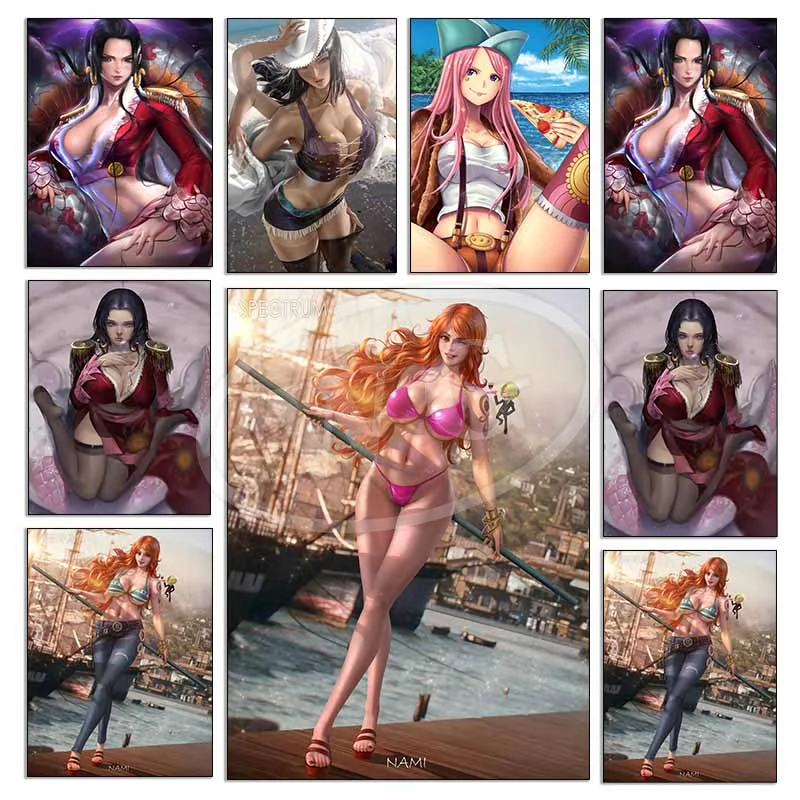 Новая Картина на холсте One Piece Аниме Фигурка нами боа · Ханкок хотел HD печать