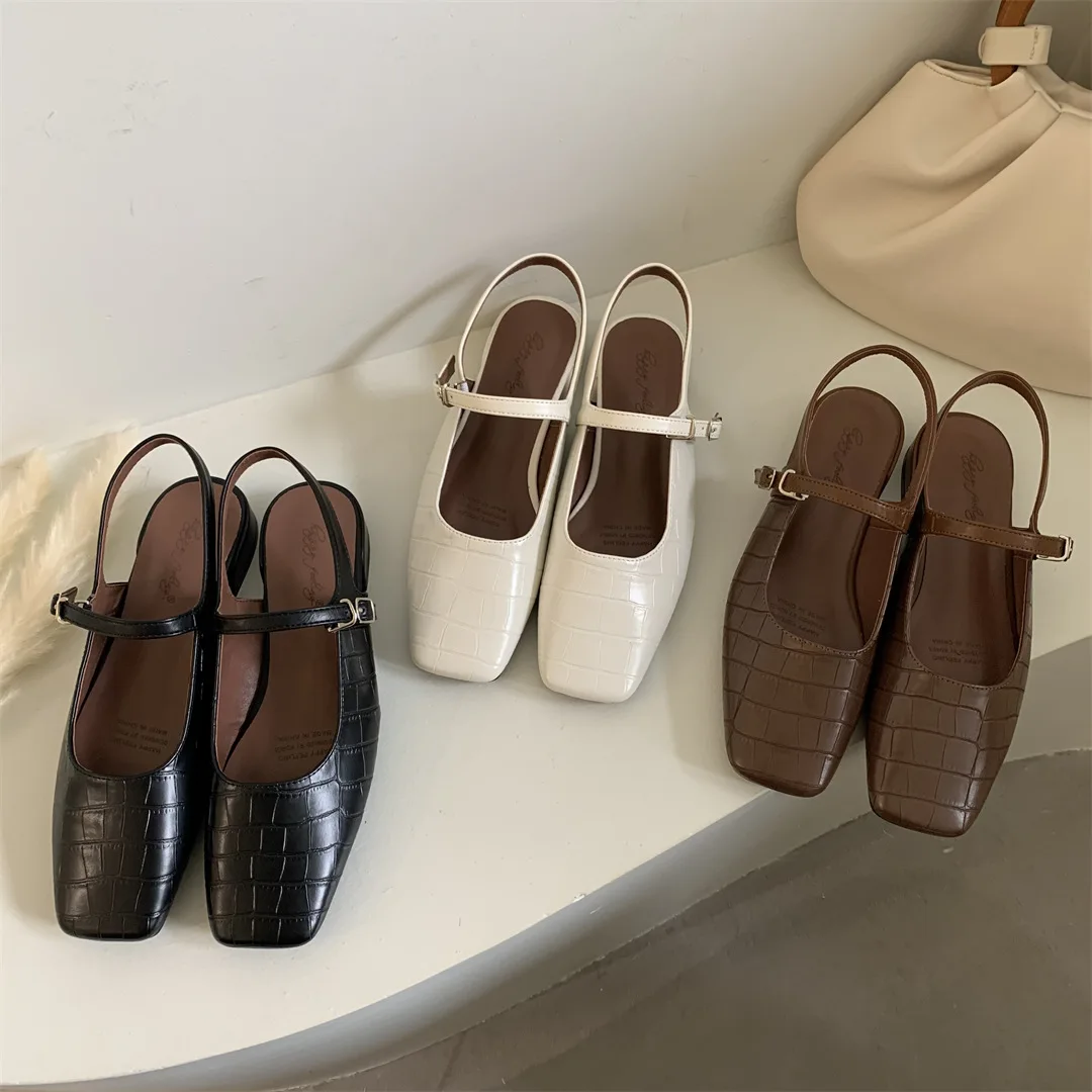 

Flat Sandal Shoe 2023 Women's All-Match Summer Heels Suit Female Beige Without Gladiator Retro Comfort New Closed Girls Fashion