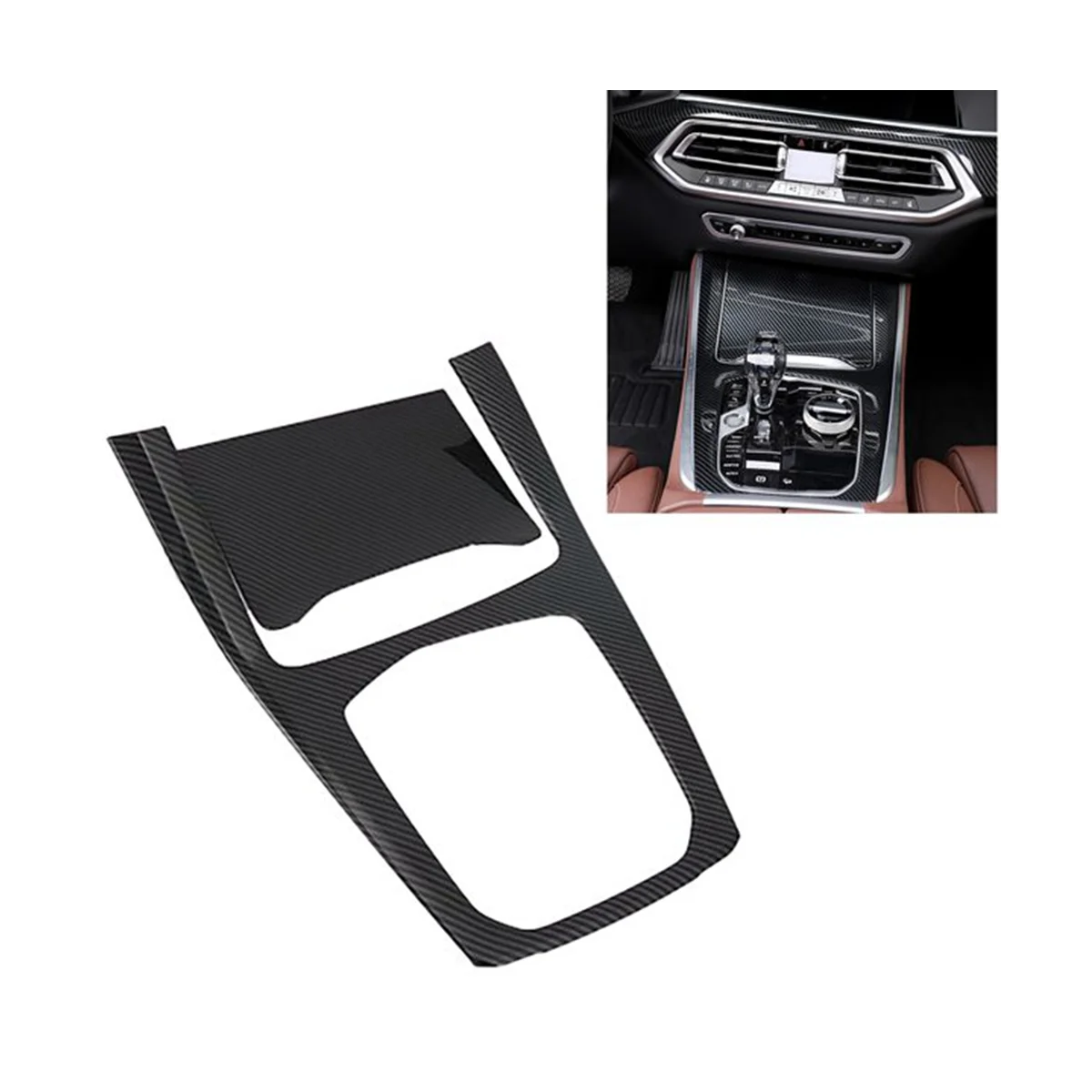 Автомобильная Центральная панель управления из углеродного волокна наклейка на