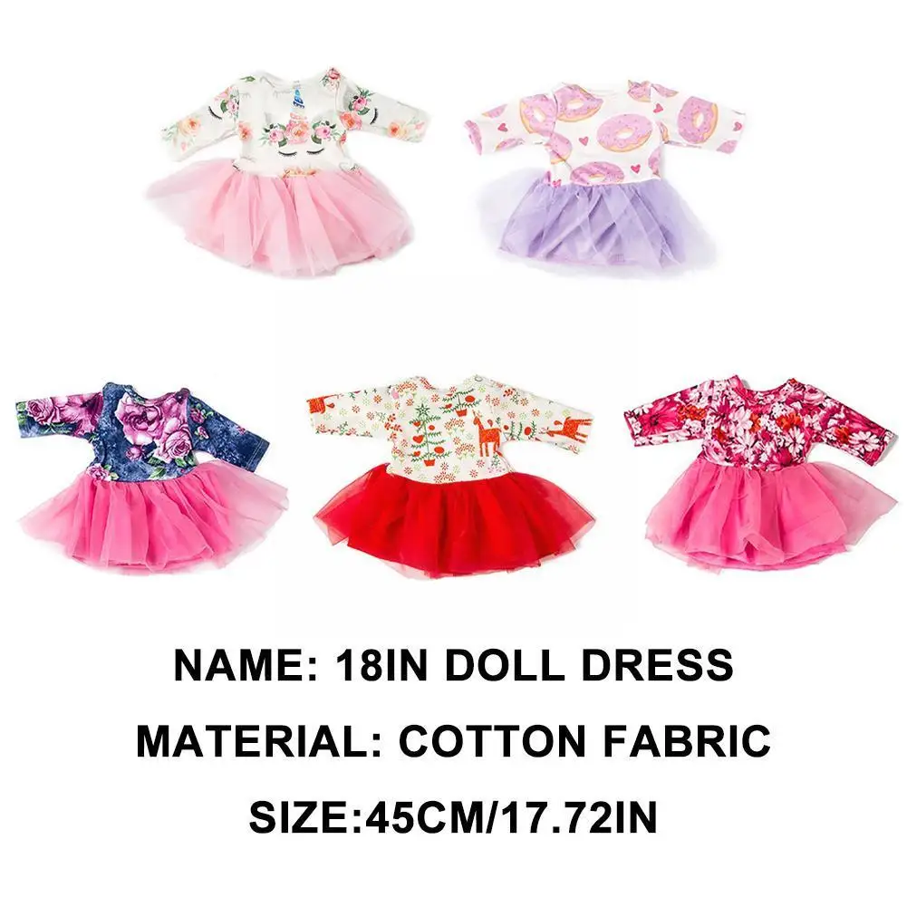 

Одежда для платья 18 дюймов, рождественский подарок для девочки C1v2