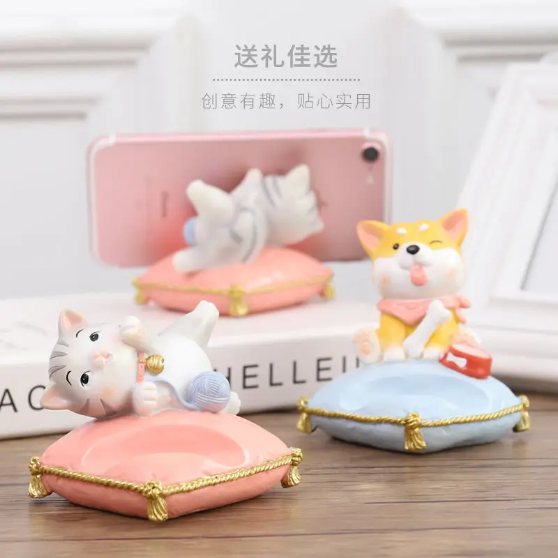 

Милый мультяшный кронштейн для телефона, креативный корги, животные, маленькие украшения, аксессуары для дома, украшение для офиса и рабоче...