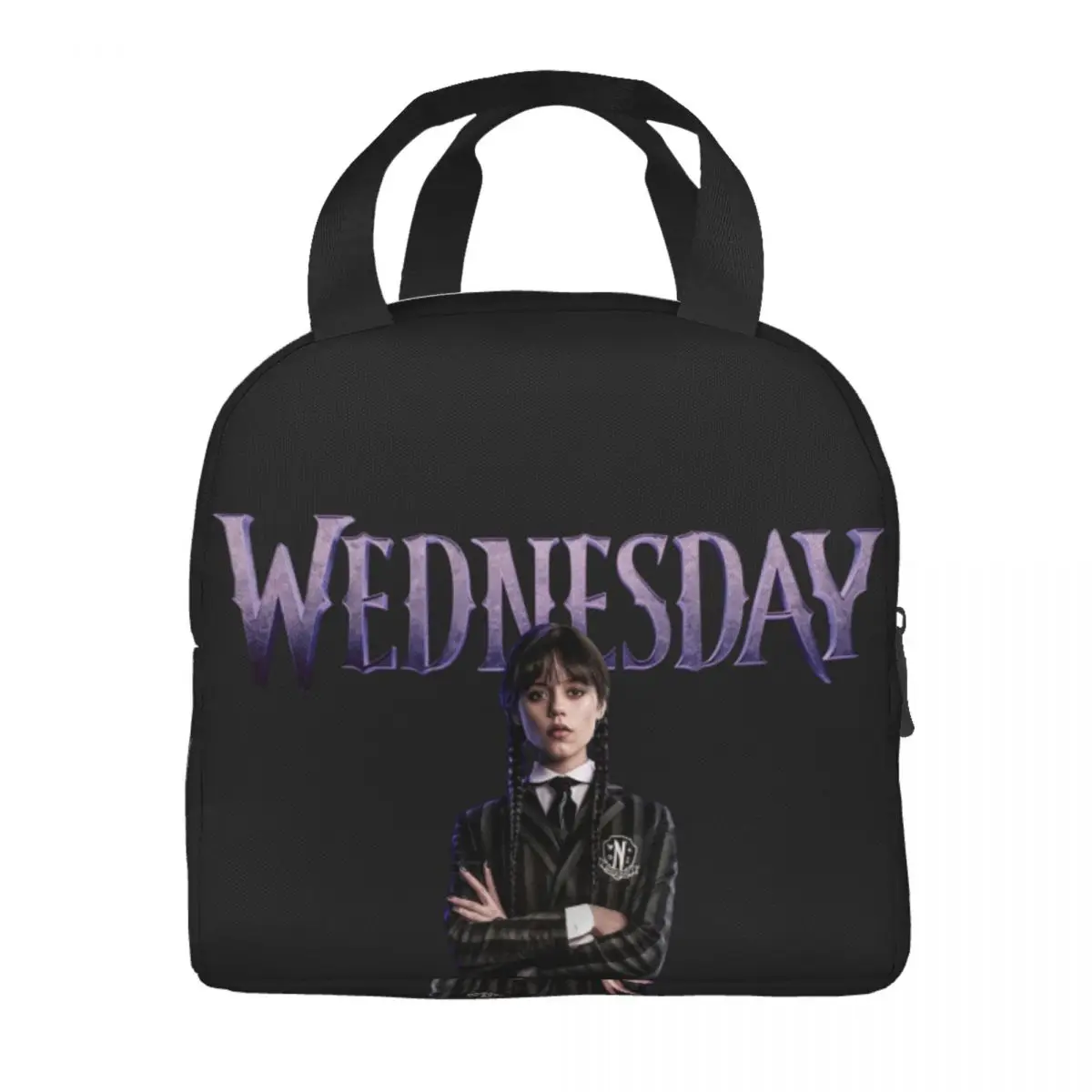 

Lunch Bag Wednesday Addams Thermal Insulated Cooler Bag Portable Picnic Wednesday Outfits Jenna Ortega Oxford Tote Bento Pouch