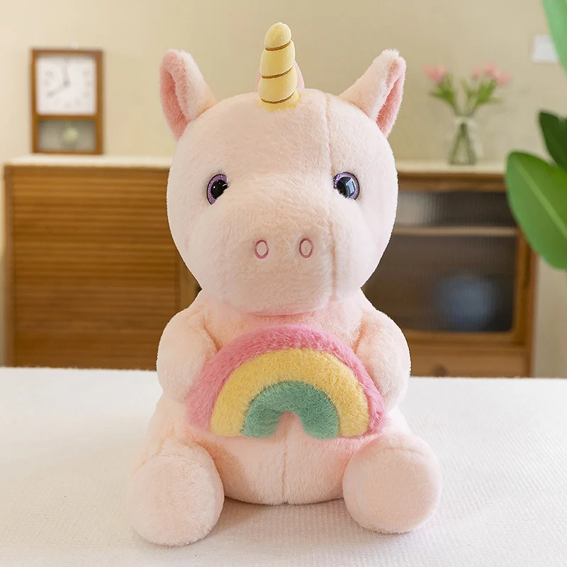Радуга Единорог плюшевые игрушки Kawaii детские мягкие мультфильм Животные Детская