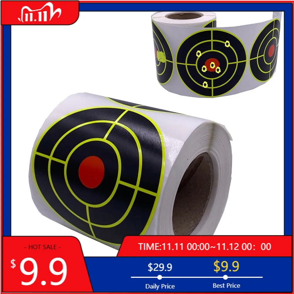 

200pcs/Roll Shooting Splatter Target Stickers Adhesive Shoot Targets Splatter Reactive Stickers For Archery Bow Hunting Shooting