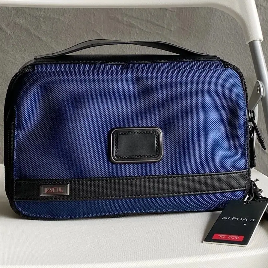 Tumi Multi-Functional Ballistic Nylon Handbag Men's Business Travel Clutch Wash Bag luxury brand bag