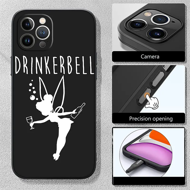 Мягкий силиконовый чехол RT63 Tinker Bell Tinkerbell для iPhone 15 14 13 12 11 Pro Max Mini Plus