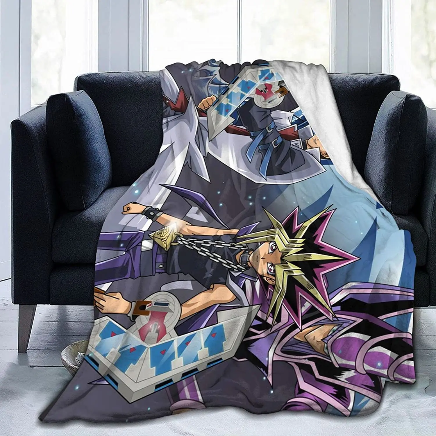 

Seto Kaiba Fluffy Soft and Comfortable Blanket, Anime Warm Embrace of Sympathy