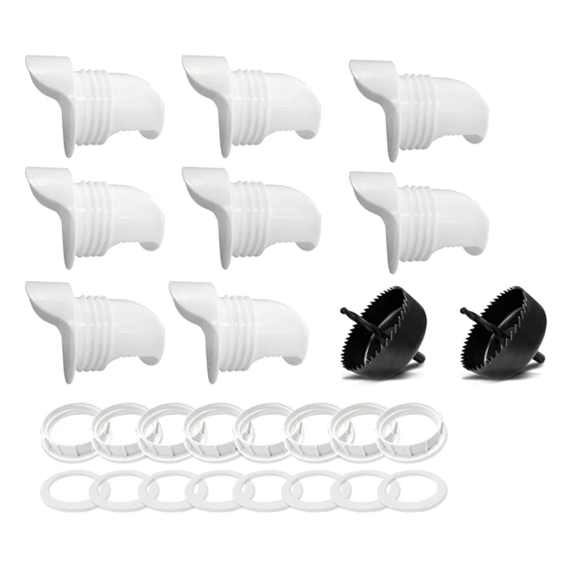 

DIY Chicken Feeder Ports, Easy Installation,Constant Feed Less Waste,Fit For Buckets,Barrels,Bins,Troughs,Boxes