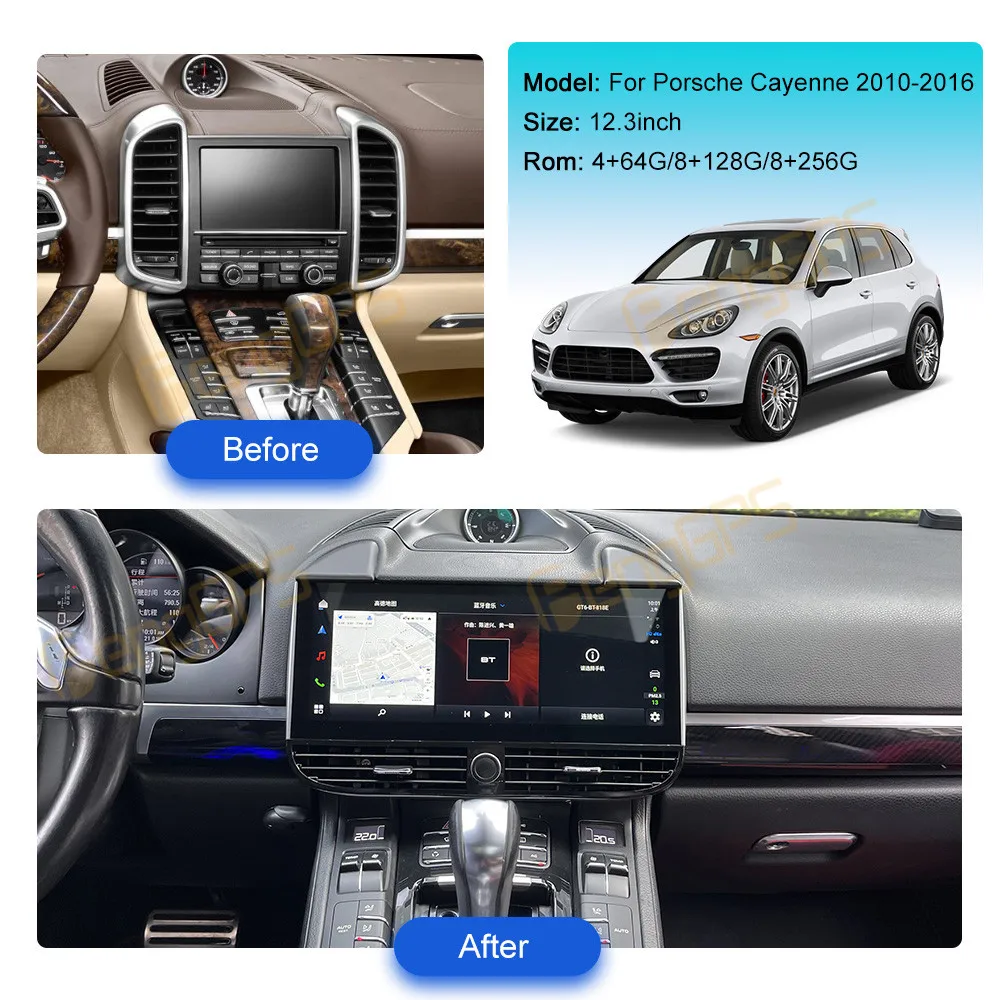 12 3 ''для Porsche Cayenne 2010-2016 Android 13 автомобильный радиоприемник навигация GPS