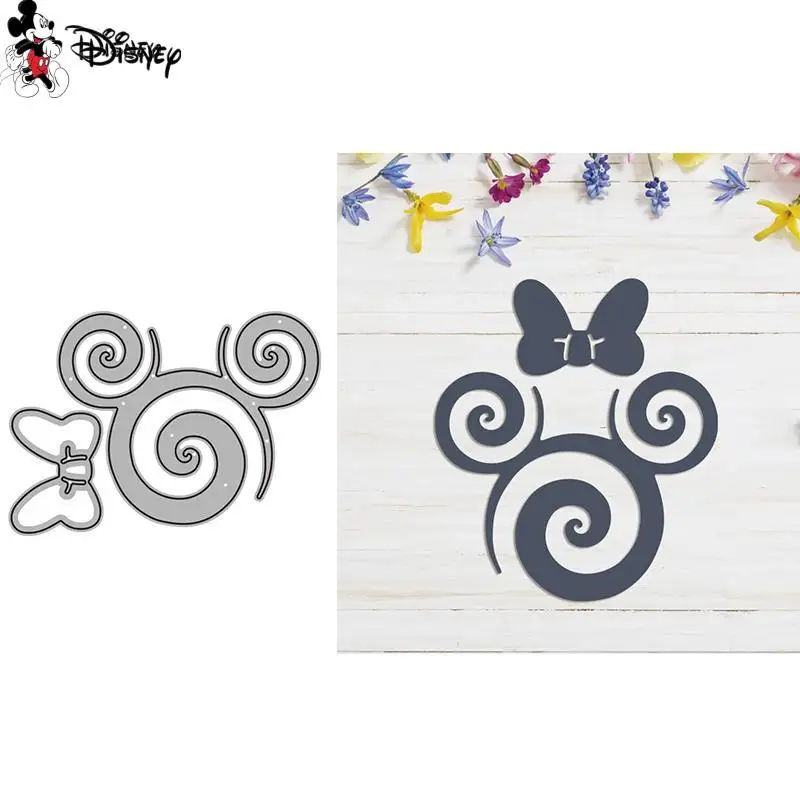 

Minnie Mouse Swirl Cutting Dies Disney Diecut Punch for DIY Scrapbooking Embossing Paper Cards Crafts Making New 2022 Dies