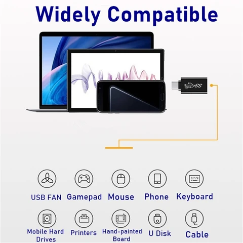 Универсальный адаптер NNBILI OTG типа C, конвертер USB C «папа» на USB-A «мама» для Macbook Huawei Samsung Note, разъем для Ipad