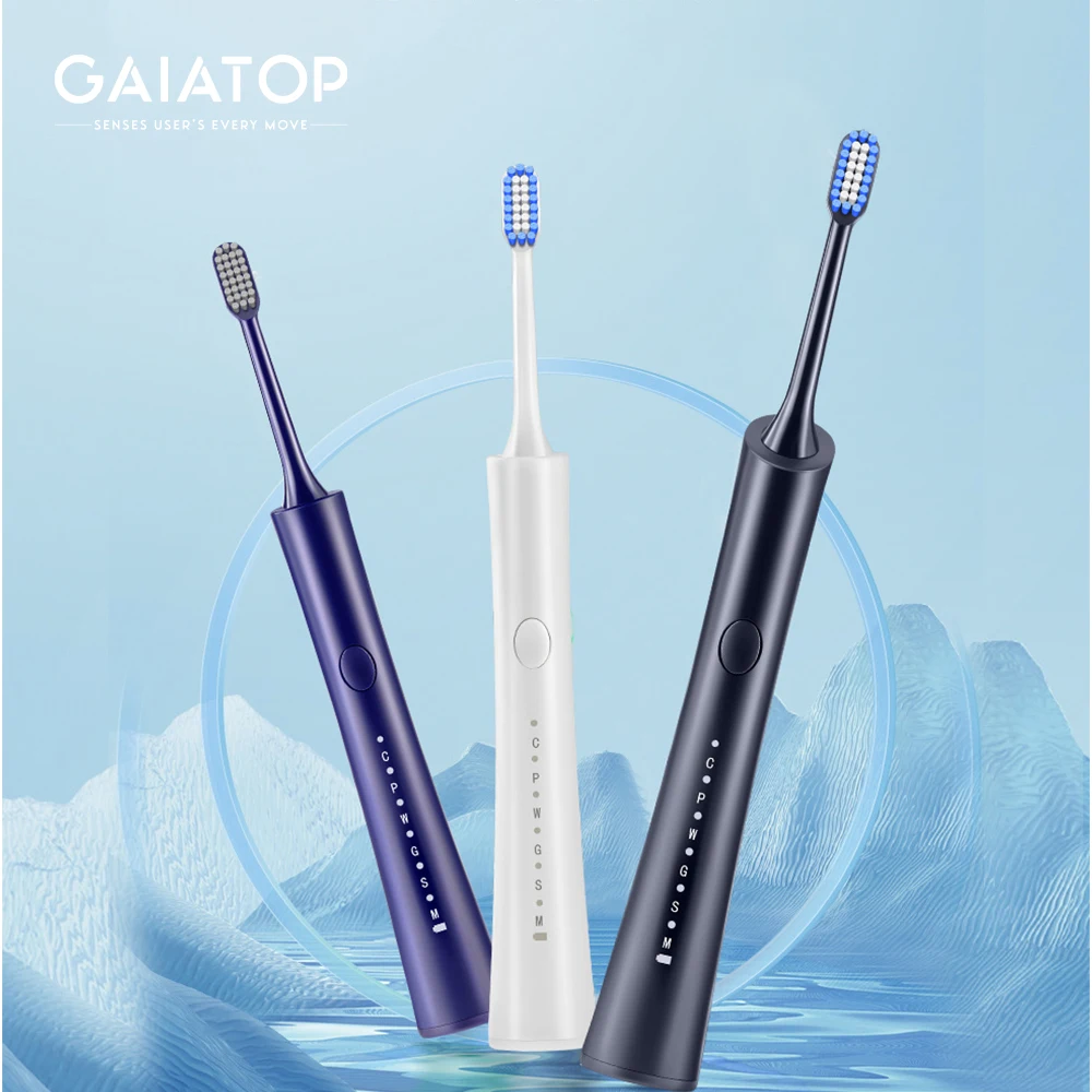 

Зубная щетка GAIATOP Ультразвуковая электрическая с таймером, 5 насадок