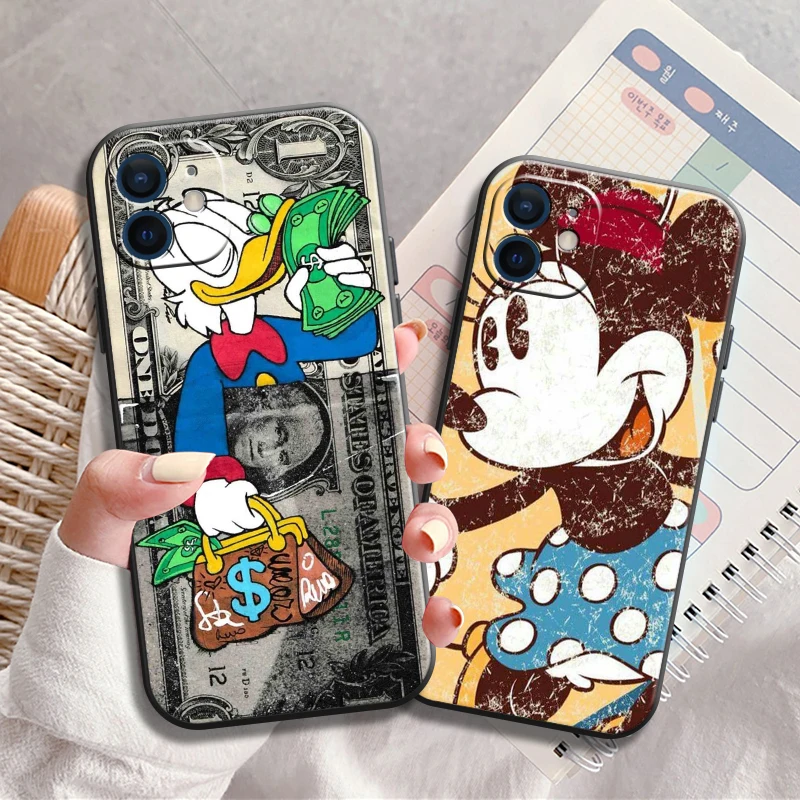 

Disney Funda Phone Case For iPhone 11 13 12 Pro Max 12 13 Mini X XR XS MAX SE 2020 7 8 6s Plus Celular Carcasa Unisex Black