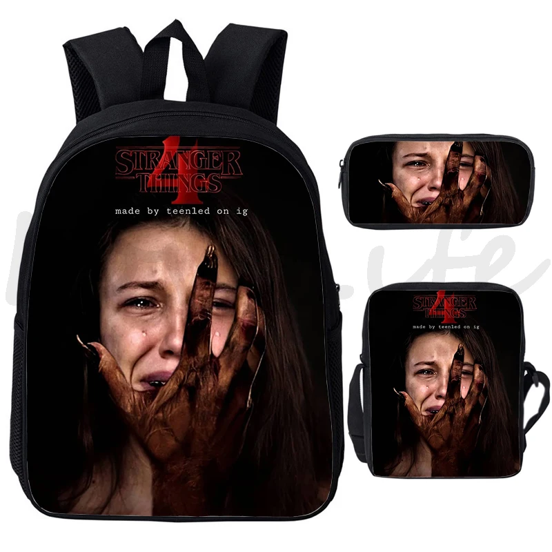 

New Stranger Things 4 Backpack Boys Girls Student Schoolbag Children Bookbag Teens Daypack 3pcs/set Rucksack school gift Mochila