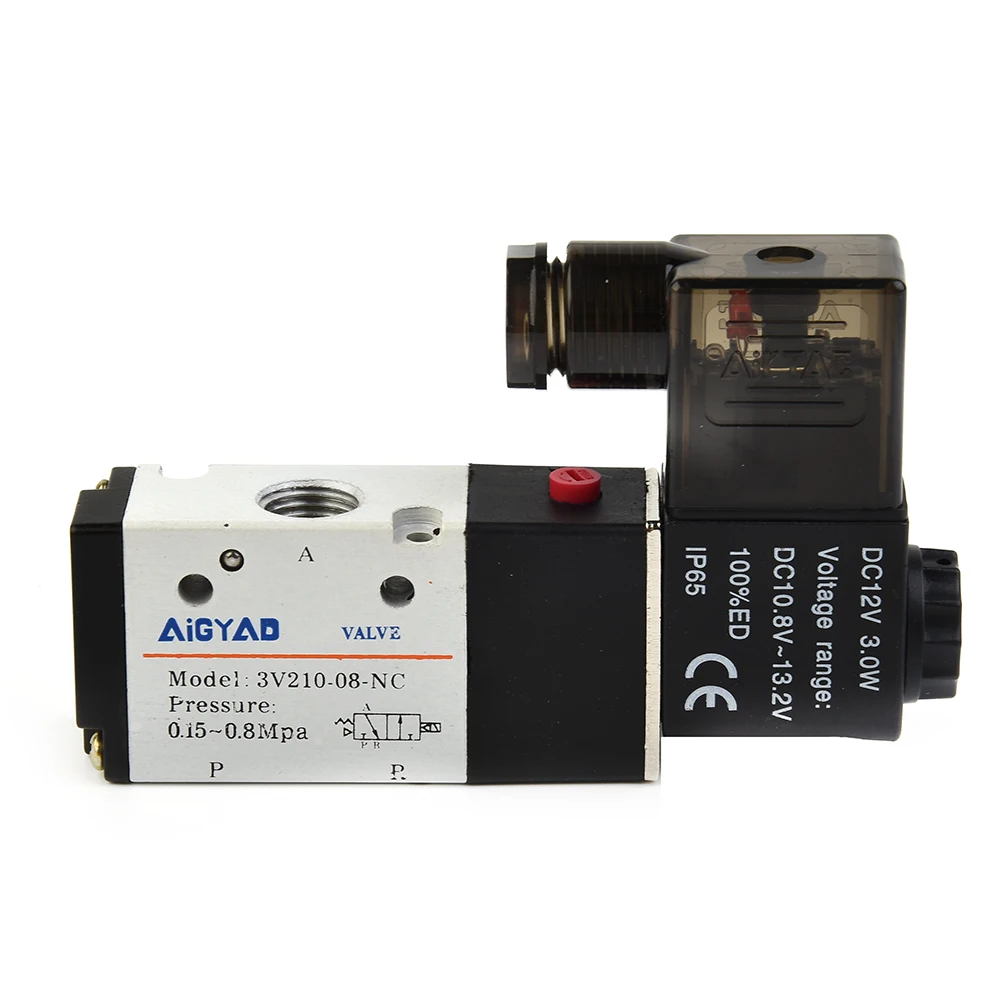 

Solenoid Valve High Quality 110*65*22mm Solenoid Valve 0.15-0.8MPa 2 Position 3 Way 1/4 PT Air Pneumatic Solenoid Valve