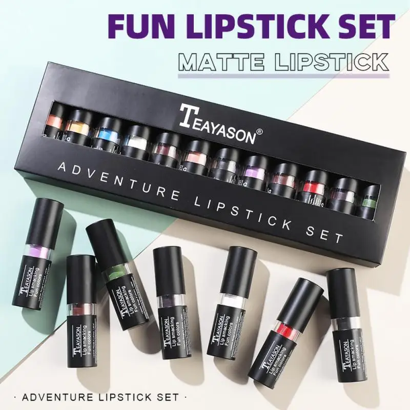 

Matte Bullet Lipstick Long-Lasting Velvet Lipstick Easy To Wear Lip Gloss Batom Nutritious Makeup Lip Tint Cosmetics