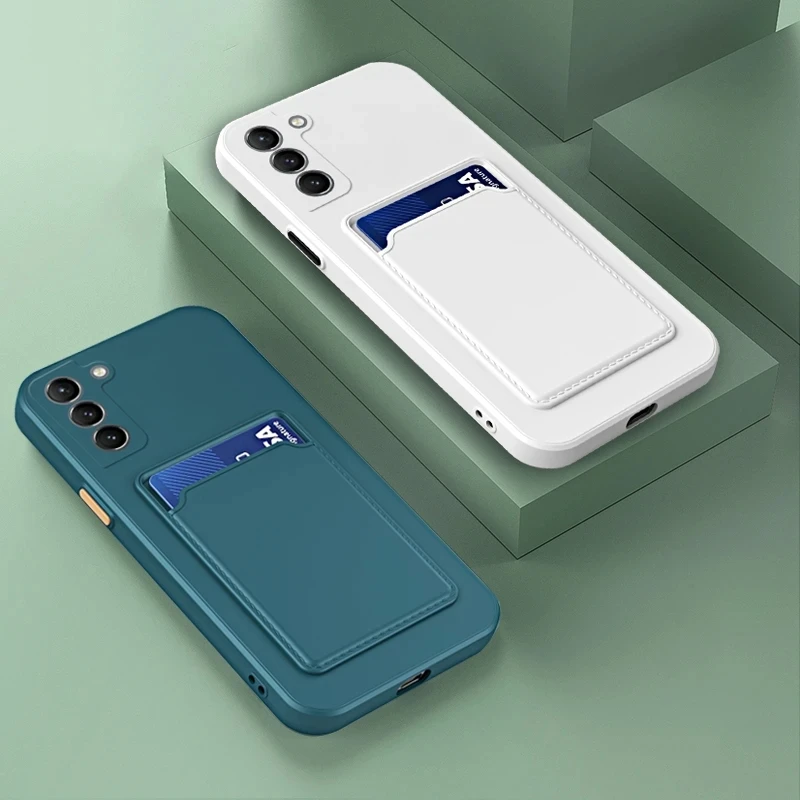 

Card Slot Bag Holder Phone Case For Samsung Galaxy S22 S23 Ultra S21 FE S20 Plus Cover For Samsung Note 20 Ultra 10 Plus Cases