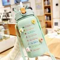 cute insulated cup stainless steel vacuum flasks drinkware 1 31 7l thermos large capacity water bottle portable straw tumbler