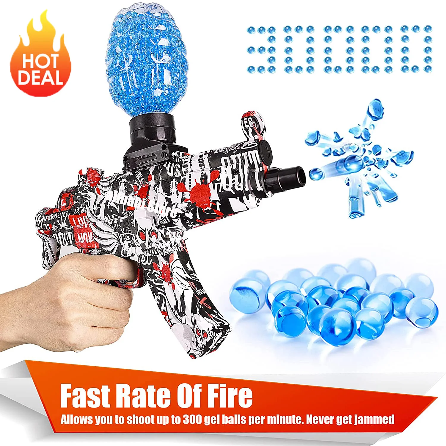 

New MP5 Electric Gel Ball Blaster Toy Eco-Friendly Water Ball Gun Beads Bullets Pistol Outdoor Games Toys for Children Kids Boys