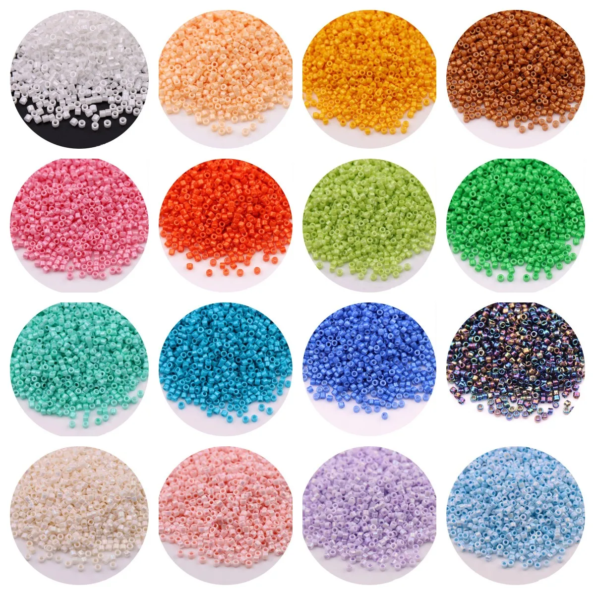 

Imitation antique beads size uniform 2mm opaque wear-resistant paint handmade rice beads DIY French embroidery beads.
