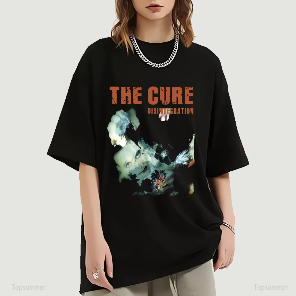 Vintage The Cure Disintegration Rock T Shirt Men Women Short Sleeve Oversized T-Shirt Summer Fashion Graphic Print Streetwear