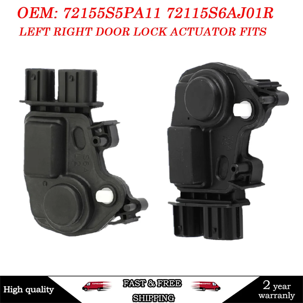 

1 Pair Left Right Door Lock Actuator Fits For Honda Accord Civic CR-V 72155S5PA11 72115-S6A-J11 72115-S6A-J01-R 72115S6AJ01R