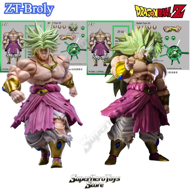 Фото Доставка в течение 24 часов: Фигурка ZT Studio Ancient Warrior Broly Dragon Ball Z ZT02/03, масштаб 1/12, с длинными волосами, зеленая и желтая, в наличии №1
