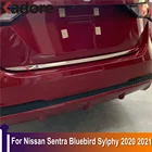 Накладка на заднюю крышку багажника для Nissan Sentra Bluebird Sylphy 2020 2021, нержавеющая сталь