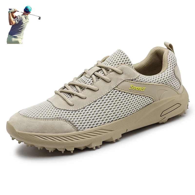 

New Leisure Sports Golf Shoes Men Spikes Golf Sneakers Outdoor Jogging Walking Shoes for Golfers Non-slip Sport Sneakers Male