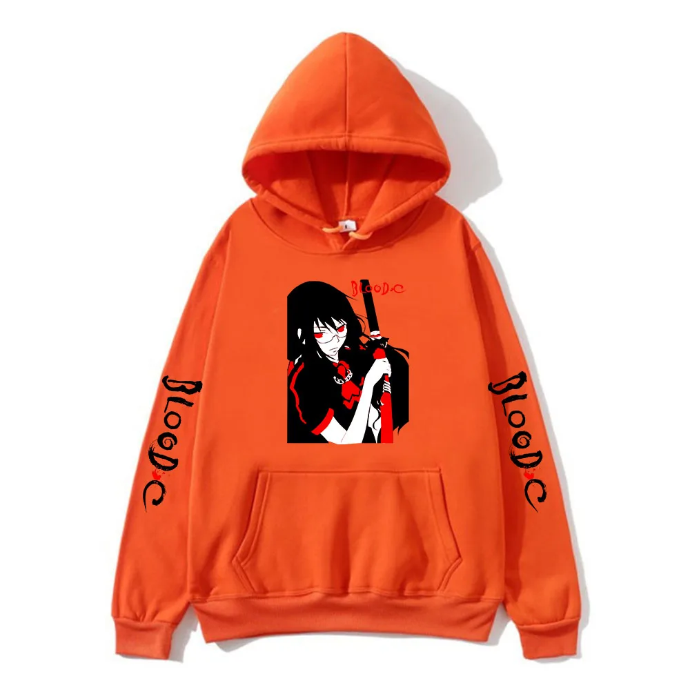 

Japanese Anime Blood C Saya Kisaragi Graphic Hoodies Manga/Comic Sweatshirts Cute Cartoon Clothes Boys/girls Harajuku Casual Top