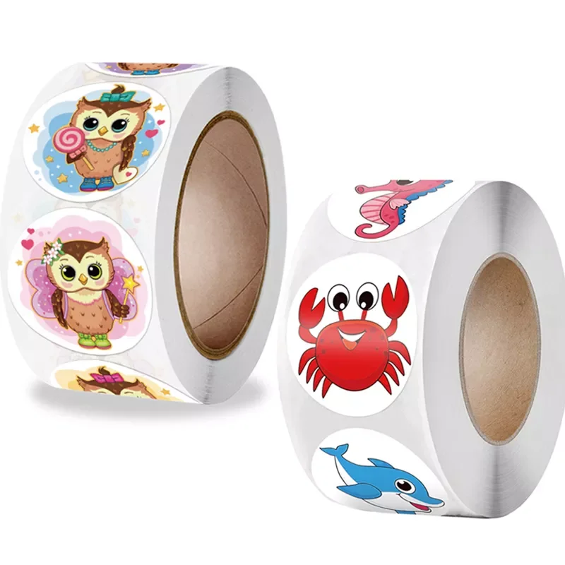 

Animals Cartoon Stickers for Kids Toys Sticker Various Cute Owl Designs Pattern School Teacher Reward Label Tags