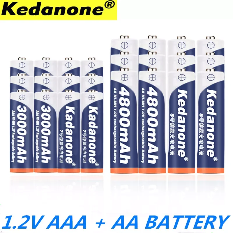 

2023NEW 2020 NEW 1.2V 4800mAh NI MH AA Rechargeable Batteries+AAA battery 3000 mAh Rechageable battery NI-MH 1.2 V AAA battery