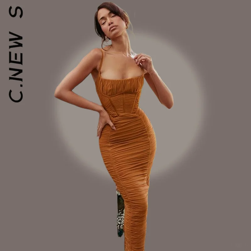 Женское платье в уличном стиле C.New модная одежда для отдыха недорогая шикарная