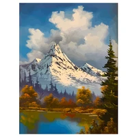 tapb diy painting by numbers snow mountain landscape coloring by numbers adults for handpainted on canvas home wall art decor