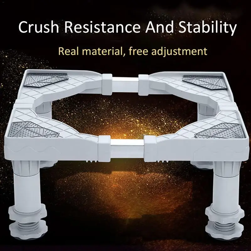

Heightening Stainless Steel Refrigerator Washing Machine Shelf Holder Stand Multi-Functional Movable Adjustable Base