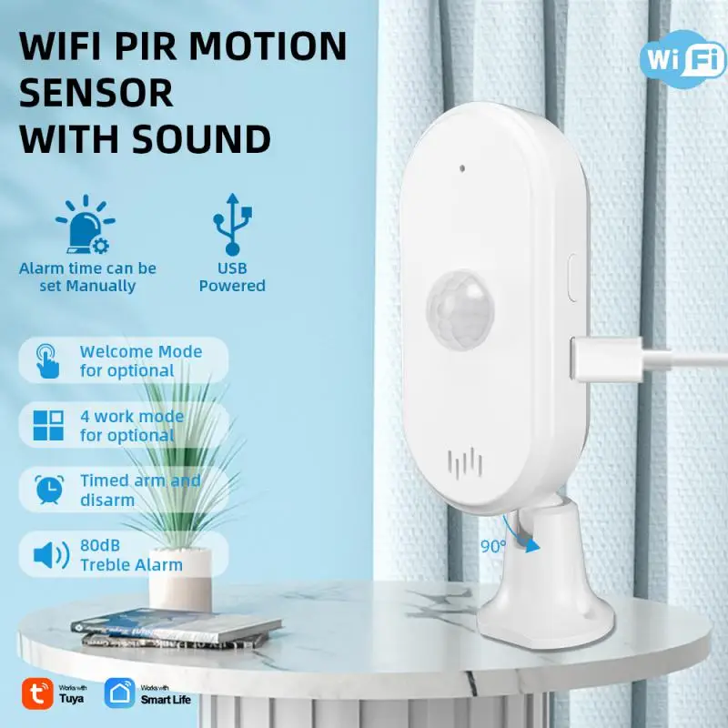 

PIR Motion Detection Alarm Independent WiFi Infrared Alarm Detector Wireless Infrared Sensor APP Control for Home