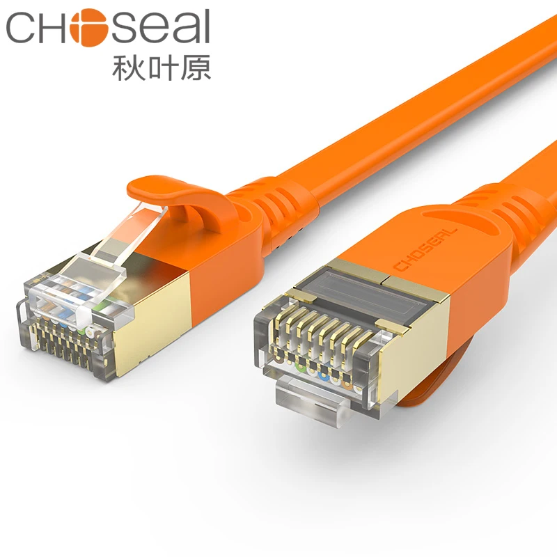 

CHOSEAL RJ45 Cable Flat Cat7 Ethernet Network Cat7 Lan Cables RJ 45 Ethernet Patch Cord for Computer Router