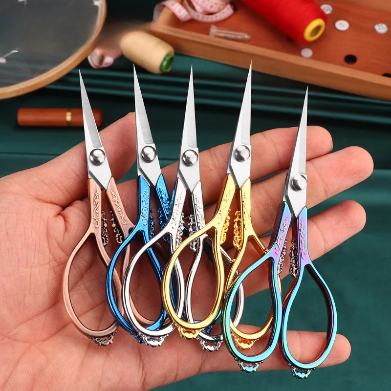 

Retro Tailor's Scissors Cross Stitch Antique Vintage Scissors Thread Embroidery Scissor Sewings For Handicraft Household Sewing