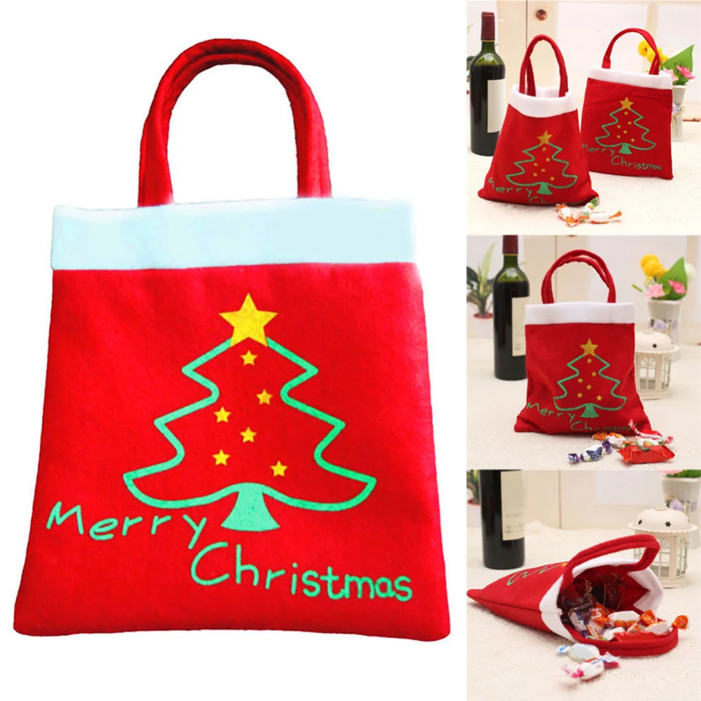 

1 Pc Christmas Treat Bags Fashion Portable Gift Bag Candy Container for Festival Supplies