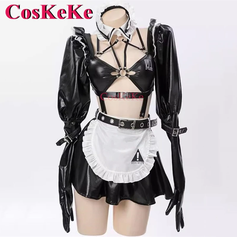 CosKeKe Боевая Горничная Косплей Аниме игровой костюм модная Милая горничная боевая