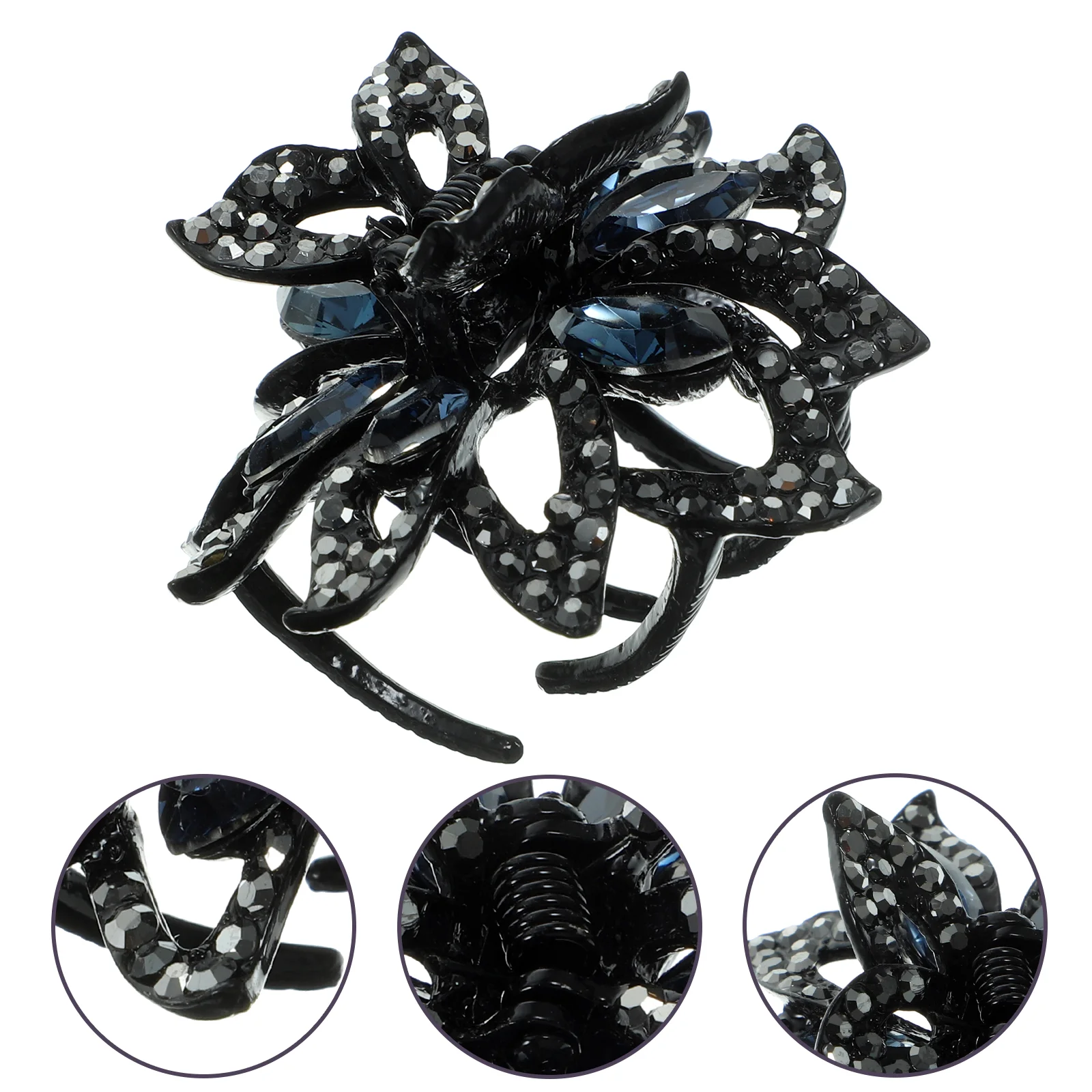 

Rhinestone Hair Clip Flower Clips Women Fashionable Versatile Jaw Decorative Claw Small Rhinestones Miss