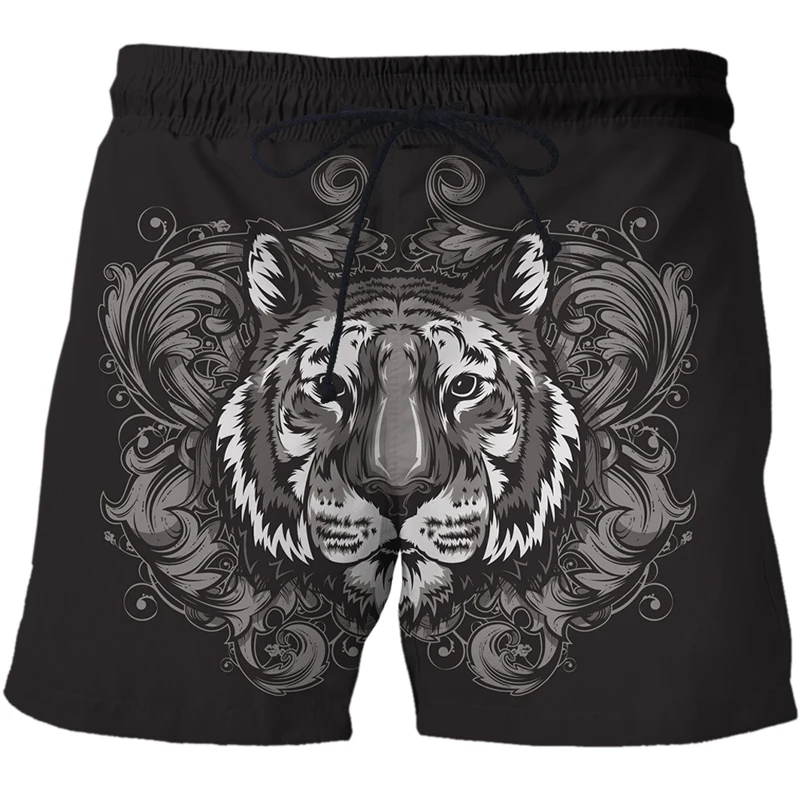 2022 Summer sports surfing quick-drying brand beach pants men's Animal Tiger printing cute youth 3D printed casual shorts