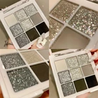 Палетка теней для век в стиле панк, Акриловые Матовые блестящие тени для век, мерцающие и сияющие, палитра теней для макияжа, нюдовый черный пигмент для век, 9 цветов