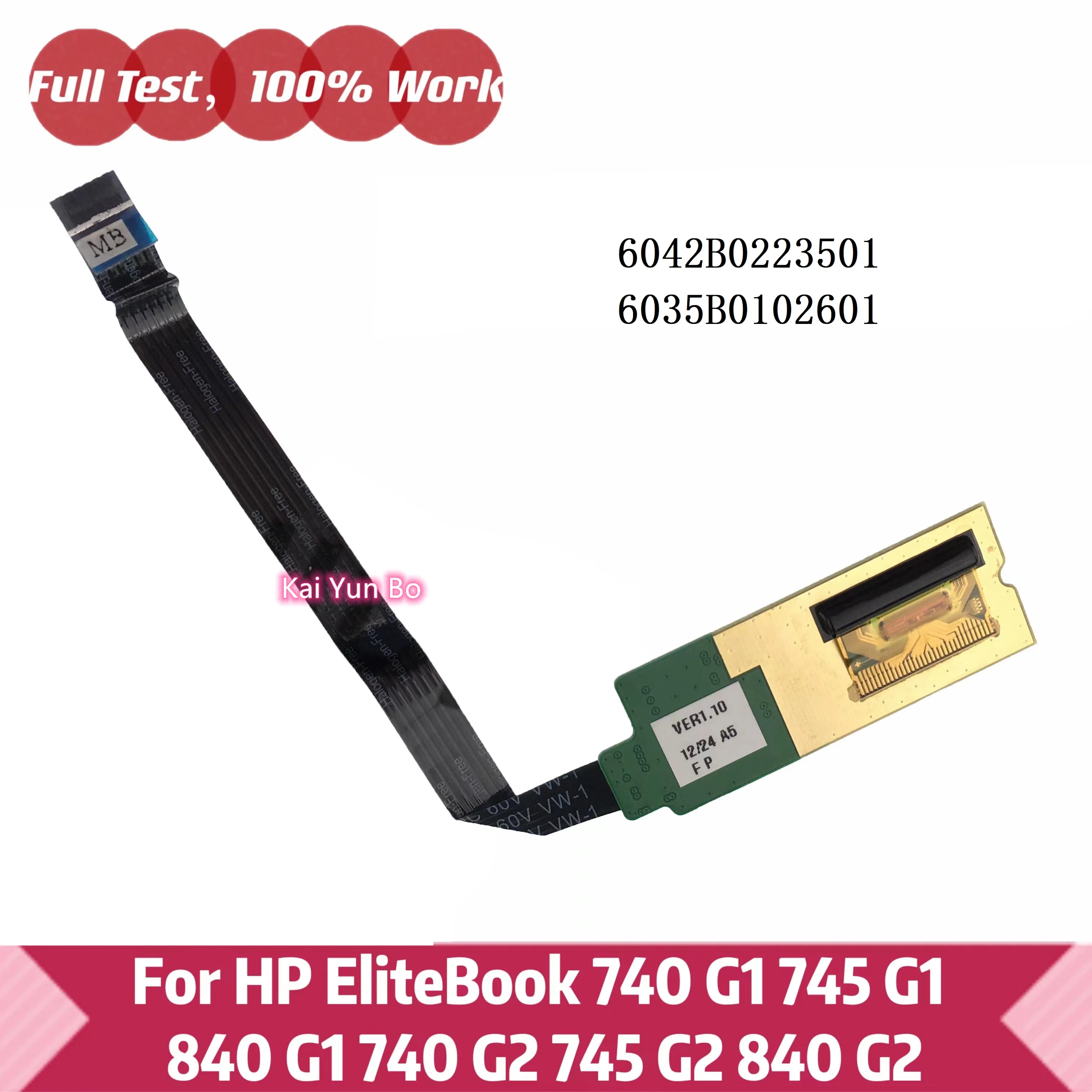 

For HP EliteBook 740 G1 745 840 850 ZB14 Fingerprint Board Sensor/Reader & Cable 6042B0223501 6035B0102601