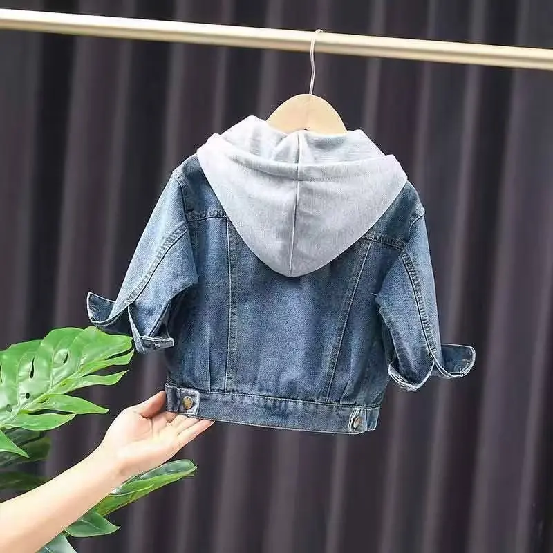 

Spring Autumn Kids Denim Jackets Fashion Hooded Top Clothes for Children Clothes New In Outerwears 2 3 6 Years