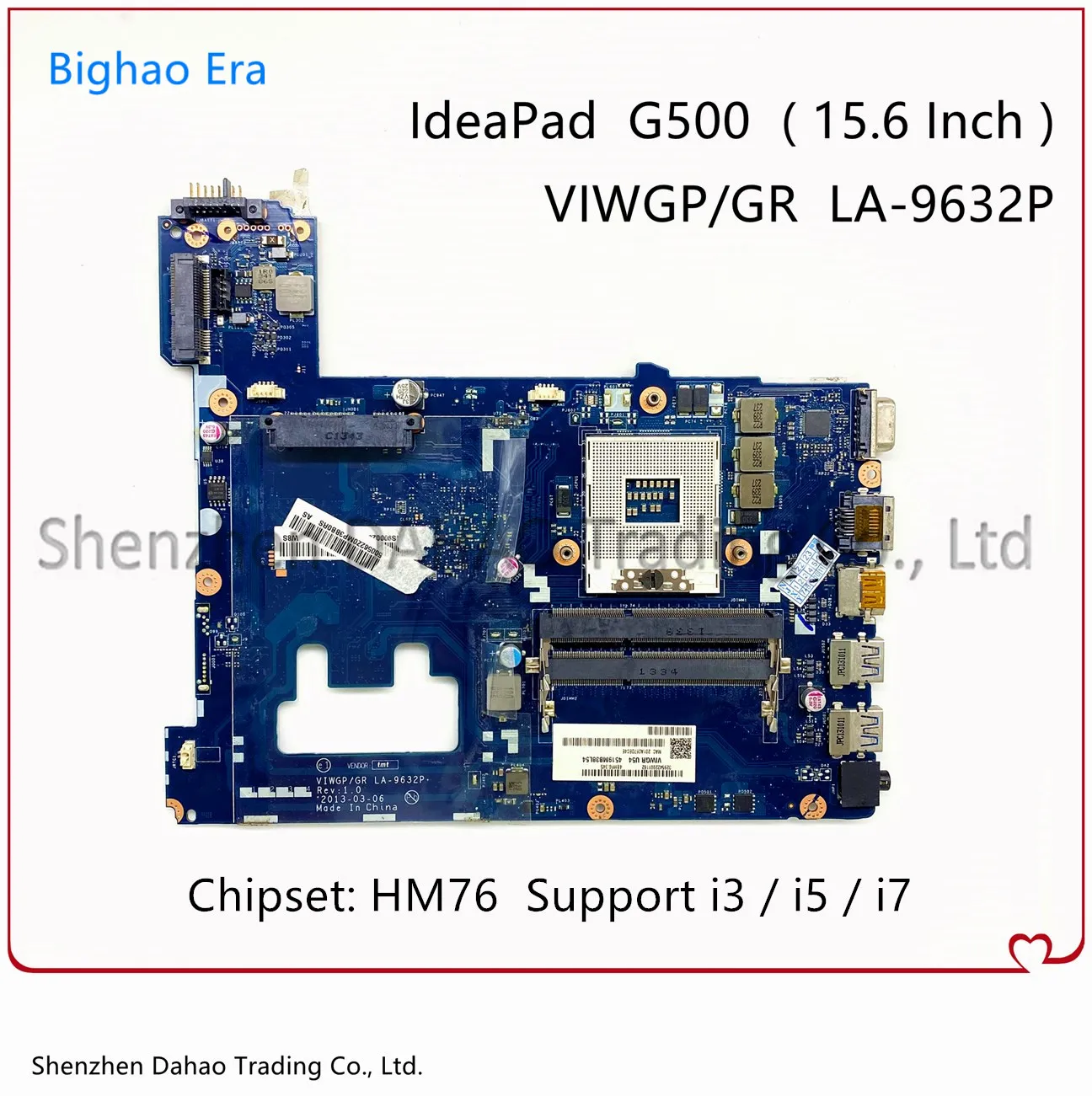 Материнская плата VIWGP/GR LA-9632P для ноутбука Lenovo Ideapad G500, материнская плата HM76 с поддержкой чипа i3/i5/i7 DDR3 FRU:90002834 90002835